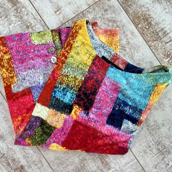 SALE!  Colorful Ali Miles Artsy Pullover Top - Picture 8 of 9